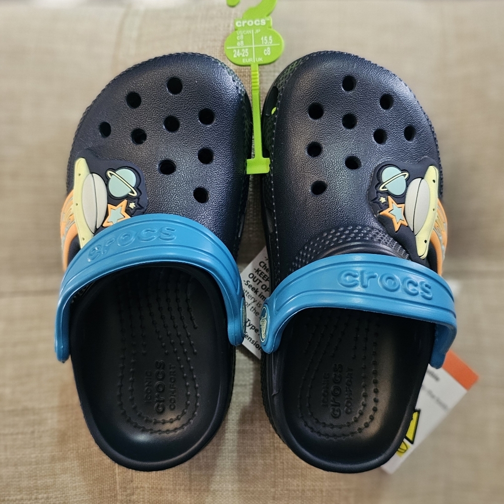 Toddler Classic UFO Lights Clog Sz 8